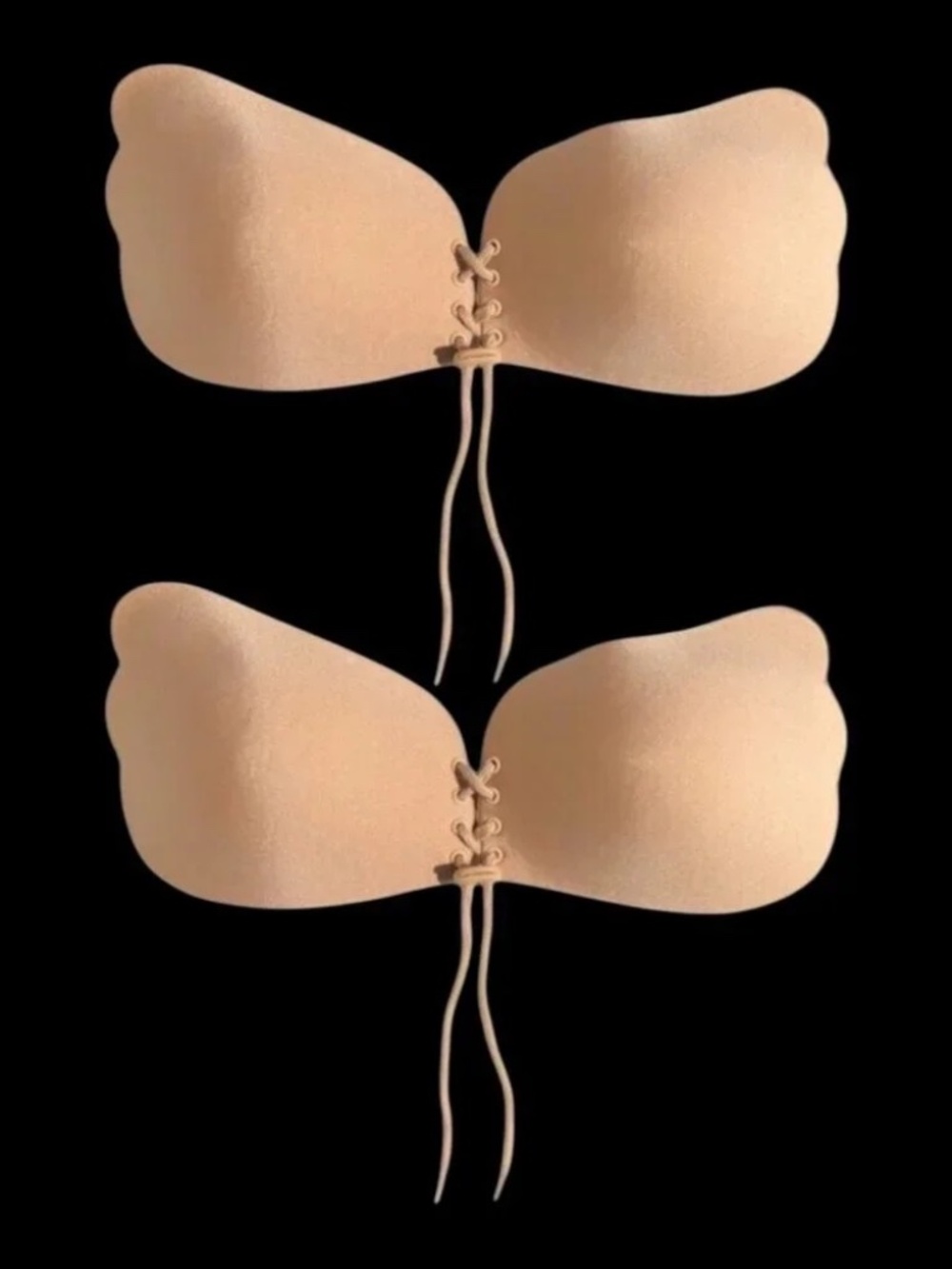 Set of 2 Self Adhesive Ultra-Lite Invisible Backless Push-up Bra, C Cup